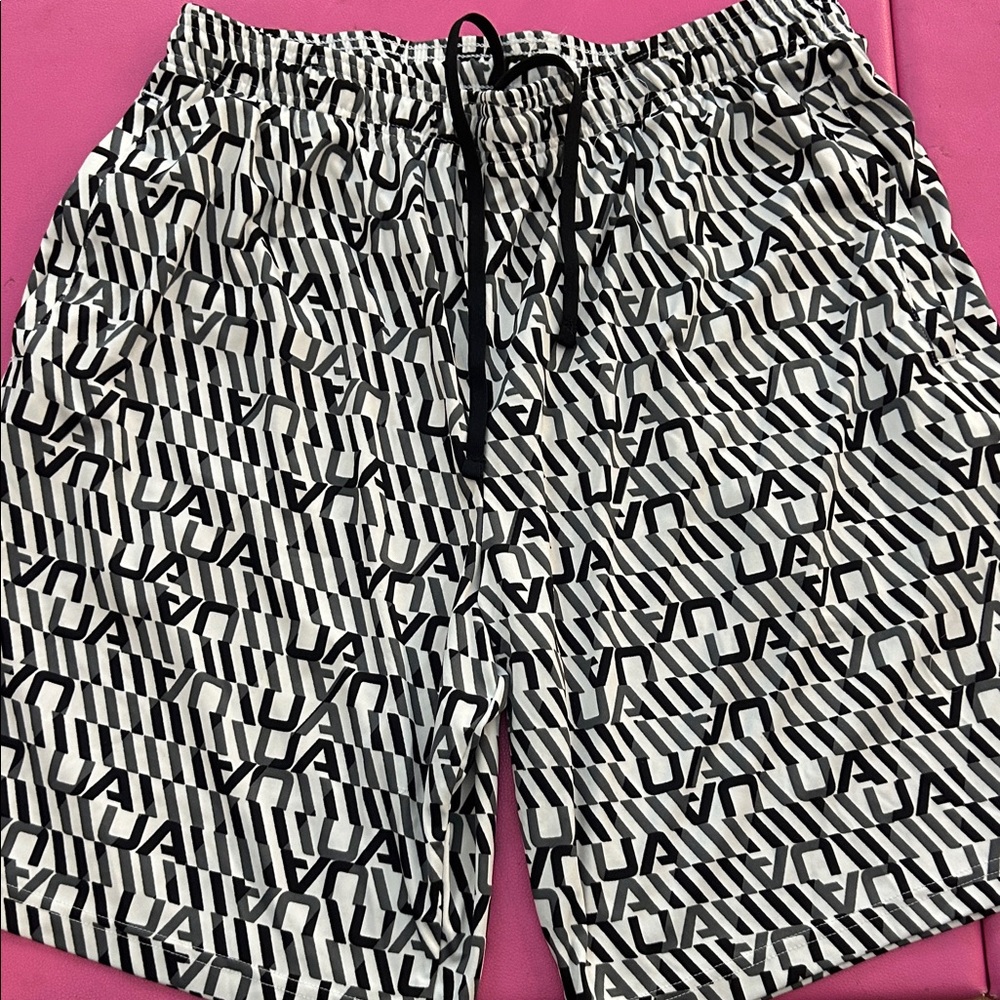 Under Armour Black and White Athletic Shorts